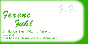 ferenc fuhl business card
